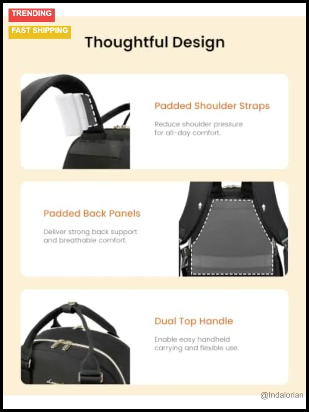 LOVEvOOK Laptop Backpack with Giant Tumbler Holder, 15.6 inch Computer Bag